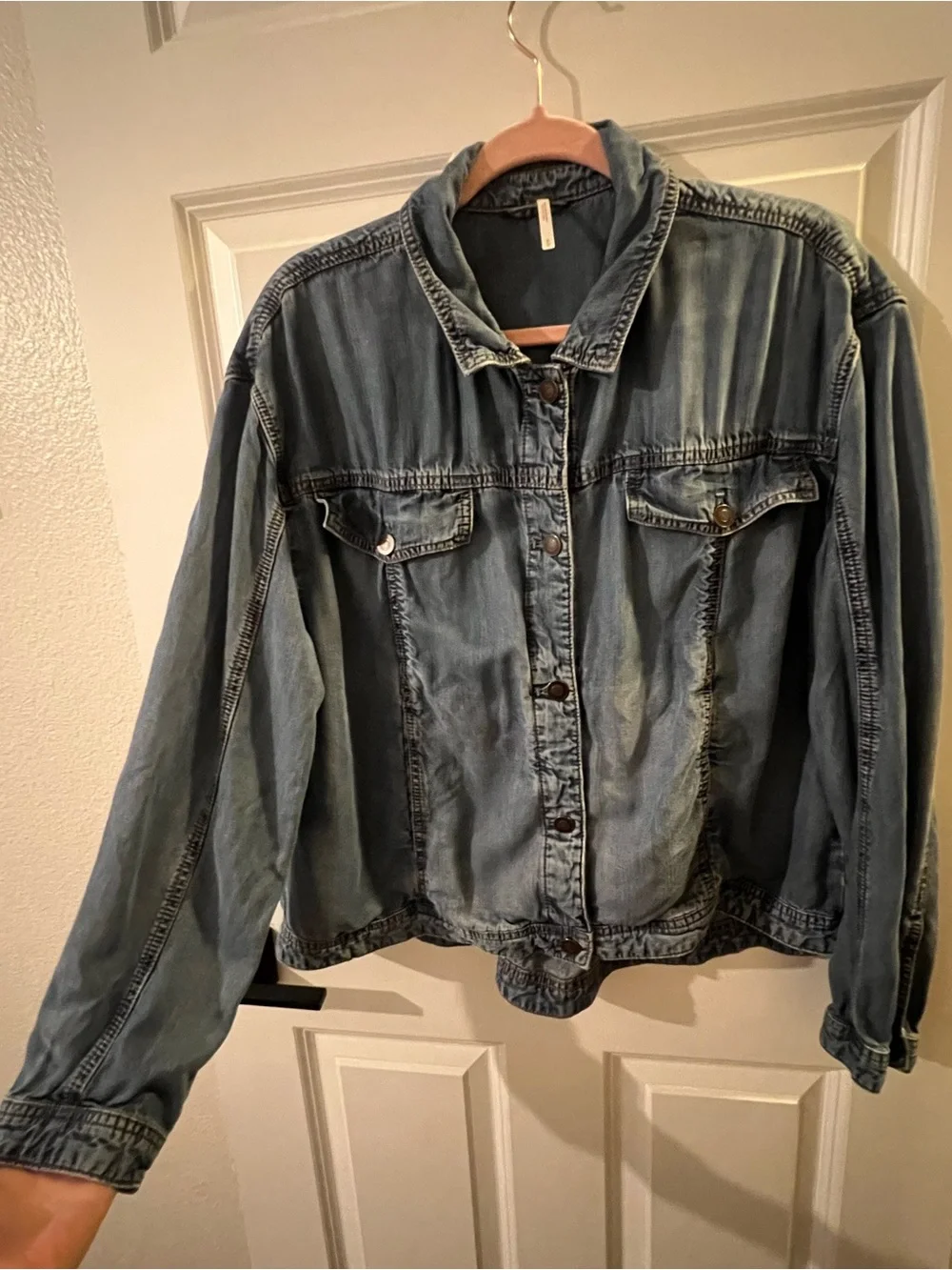 Free people 100% lyocell Jacket - Light Blue Women’s Button-Up